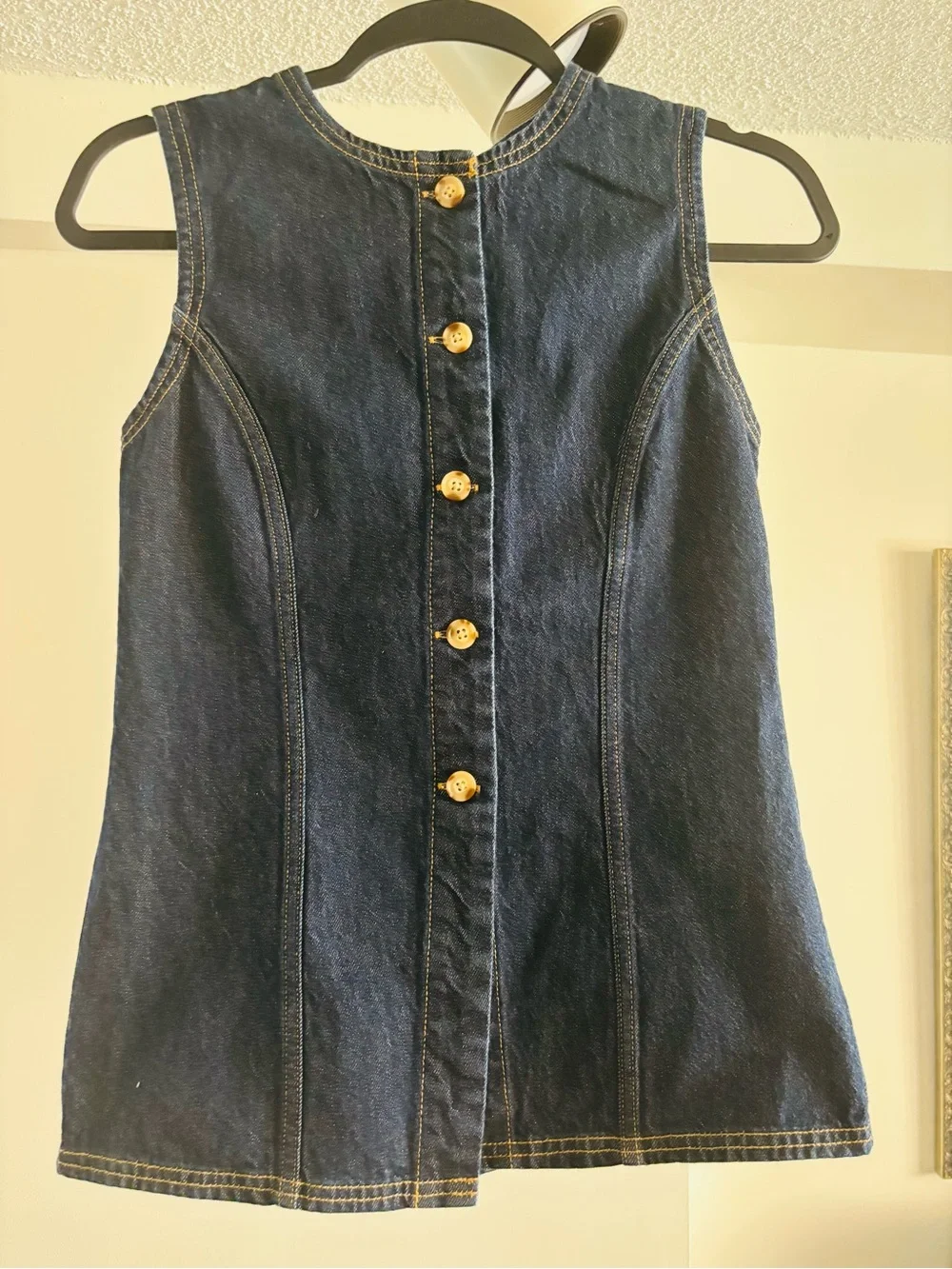 Abercrombie and Fitch Dark Wash Denim Vest XS - Picture 6 of 8